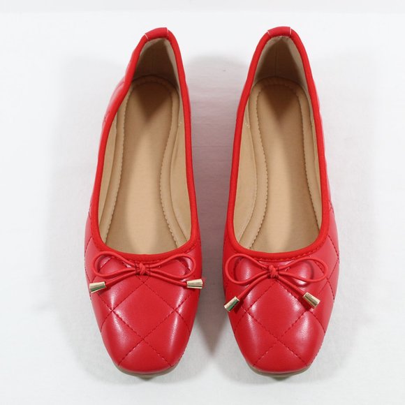 Women's Quilted Flats - Red 41EU - Picture 3 of 6